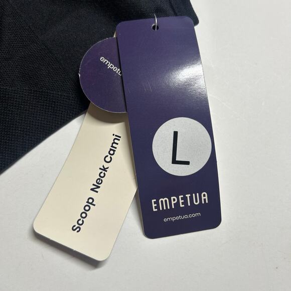 Empetua Scoop Neck Shaper Adjustable Strap Compression Cami Black L Large New - Picture 7 of 7